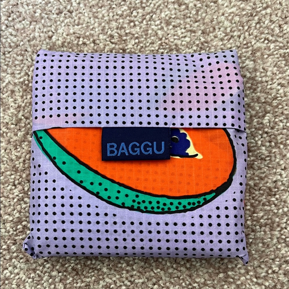 NWOT BAGGU Blue Papaya Standard Reusable Tote never used